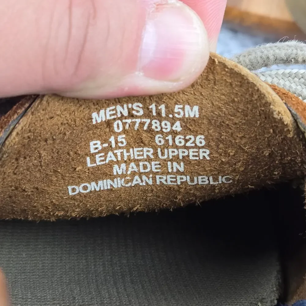 Sperry Top Sider Mens 11.5M Leeward 2-Eye Brown Leather Daily Casual Boat Shoe